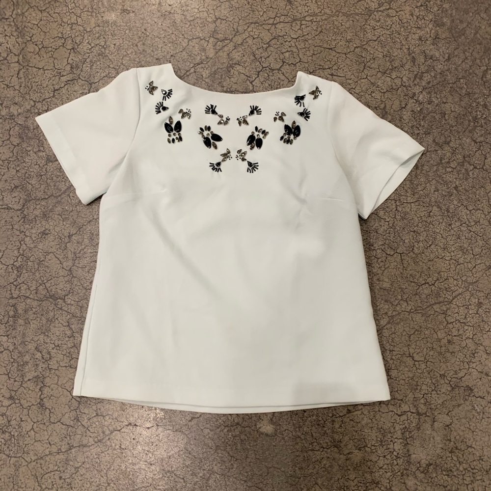 Banana Republic ice blue boxy blouse